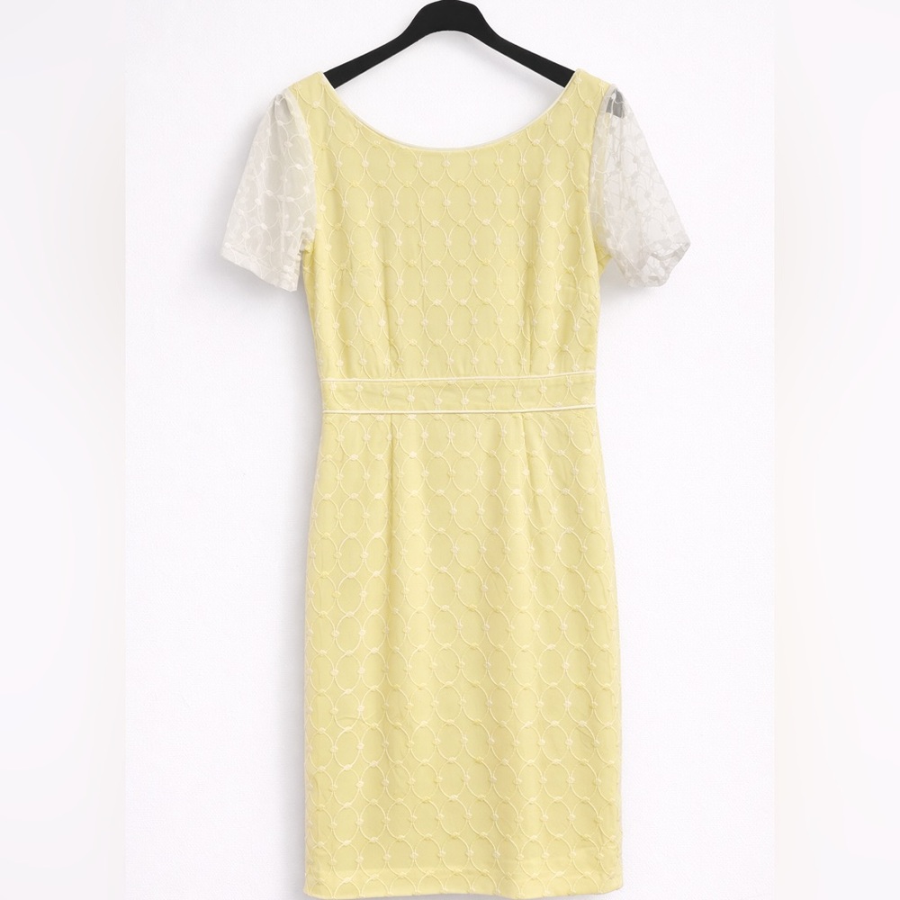 Antonio Melani Yellow Lace Sheath Dress Size‎ 2 - Picture 2 of 4